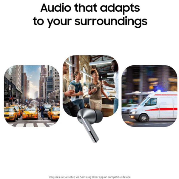 SAMSUNG Galaxy Buds 3 Pro AI True Wireless Bluetooth Earbuds, Noise Cancelling, Sound Optimization, Redesigned Comfort Fit, Silver [US Version, Amazon Exclusive, 2Yr Warranty] - Image 4
