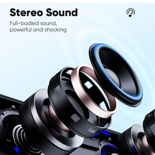 Bluetooth Speaker with HD Sound, Portable Wireless, IPX5 Waterproof, Up to 20H Playtime, TWS Pairing, BT5.3, for Home/Party/Outdoor/Beach, Electronic Gadgets, Birthday Gift (Black) - Image 4