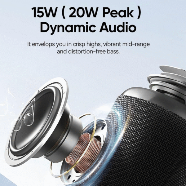 Portable Bluetooth Speaker with Lights, Powerful Crystal Clear Sound, IPX5 Waterproof, All Day Playtime, AUX&TF-Card Input, Bluetooth 5.3, TWS Paring, Small Wireless Speaker for Outdoor, Gift Ideas - Image 3