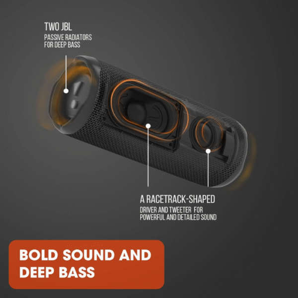 JBL Flip 6 - Portable Bluetooth Speaker, powerful sound and deep bass, IPX7 waterproof, 12 hours of playtime, JBL PartyBoost for multiple speaker pairing for home, outdoor and travel (Black) - Image 3