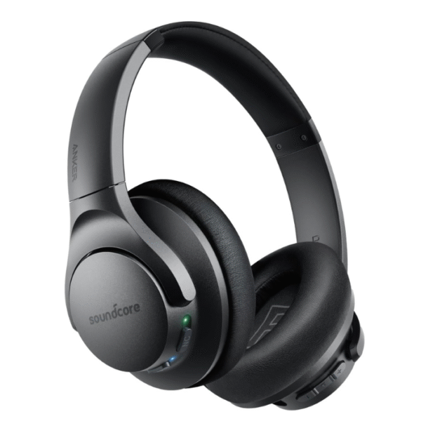 Soundcore Anker Life Q20 Hybrid Active Noise Cancelling Headphones, Wireless Over Ear Bluetooth Headphones, 60H Playtime, Hi-Res Audio, Deep Bass, Memory Foam Ear Cups, Travel, Office, USB-C Charging