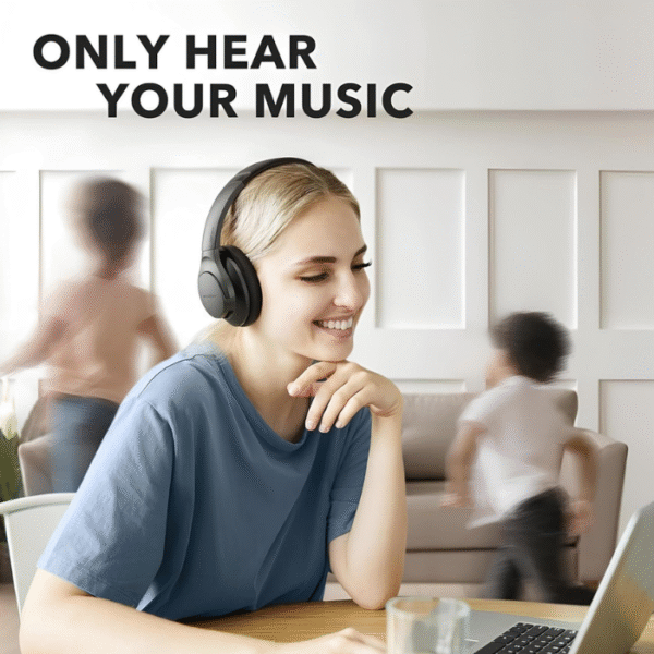Soundcore Anker Life Q20 Hybrid Active Noise Cancelling Headphones, Wireless Over Ear Bluetooth Headphones, 60H Playtime, Hi-Res Audio, Deep Bass, Memory Foam Ear Cups, Travel, Office, USB-C Charging - Image 3