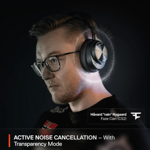 SteelSeries Arctis Nova Pro Wireless Multi-System Gaming Headset - Premium Hi-Fi Drivers - Active Noise Cancellation - Infinity Power System - Stealth Retractable Mic - PC, PS5/PS4, Switch, Mobile - Image 3