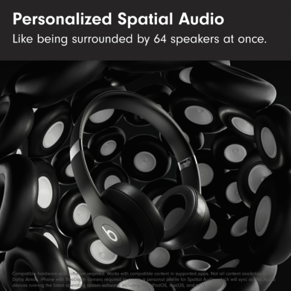 Beats Solo 4 - Wireless Bluetooth On-Ear Headphones, Apple & Android Compatible, Up to 50 Hours of Battery Life - Matte Black - Image 3