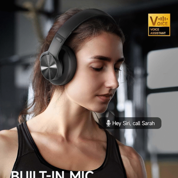 Picun B8 Bluetooth Headphones, 120H Playtime Headphones Wireless Bluetooth with 3 EQ Modes, Low Latency, Hands-Free Calls, Over Ear Headphones for Travel Home Office Cellphone PC Black - Image 3