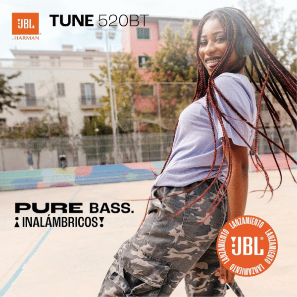 JBL Tune 520BT - Wireless On-Ear Headphones, Up to 57H Battery Life and Speed Charge, Lightweight, Comfortable and Foldable Design, Hands-Free Calls with Voice Aware (Purple) - Image 2