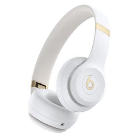 Beats Solo 4 - Wireless Bluetooth On-Ear Headphones, Apple & Android Compatible, Up to 50 Hours of Battery Life - Warm White (Renewed)
